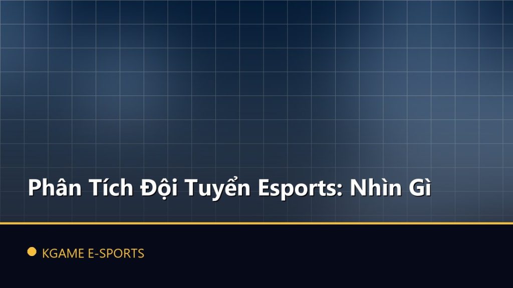 Phân Tích Đội Tuyển Esports: Nhìn Gì