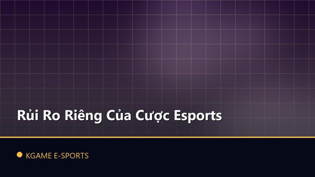 Rủi Ro Riêng Của Cược Esports